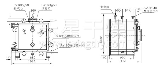 方形靜態(tài)真空干燥機(jī)結(jié)構(gòu)示意圖 方形靜態(tài)真空干燥機(jī)結(jié)構(gòu)示意圖